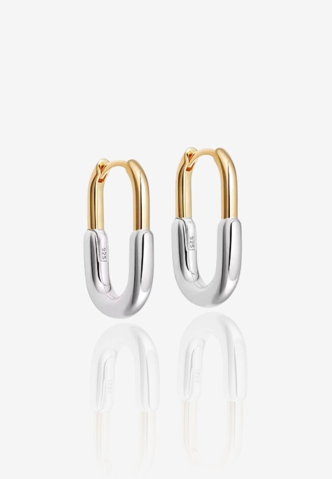 Two-Tone Kaleigh Earring, GOLD SILVER, hi-res image number 0