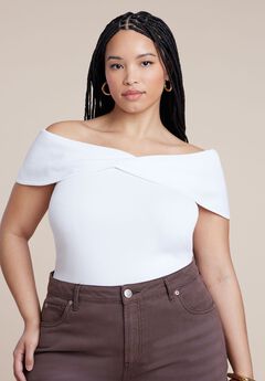 Twisted Off The Shoulder Sweater