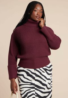 Cuffed Turtleneck Sweater