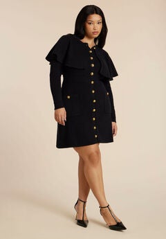 Sweater Cape Mini Dress