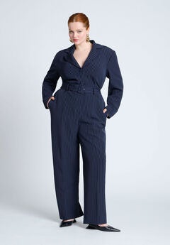 Plus Size Polyester Spandex Jumpsuits