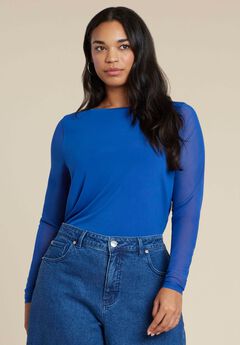 Plus Size Light Blue Shirt For Women