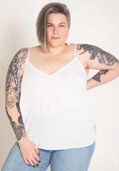 Plus Size Ladies White Tops