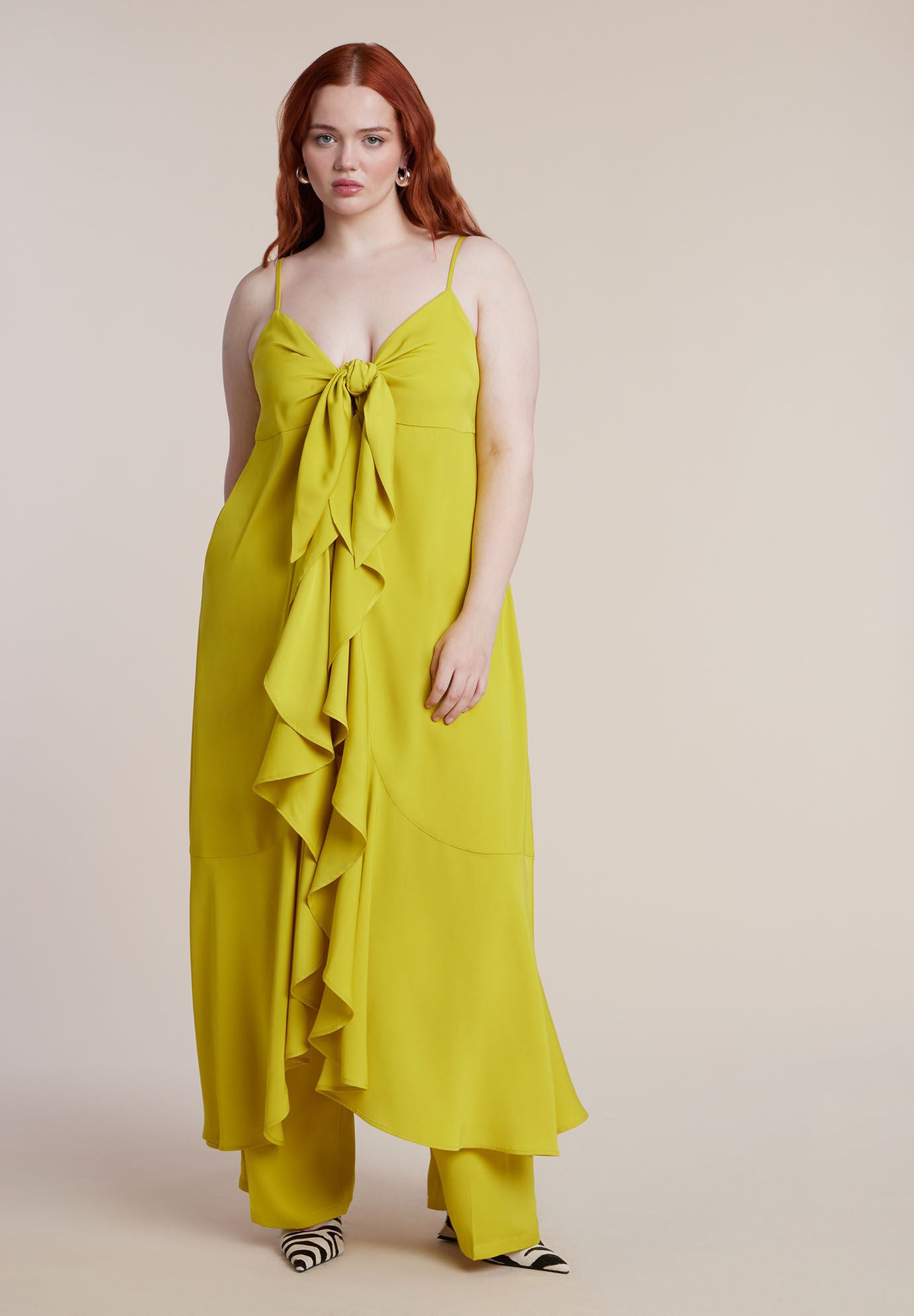 Tie-Front Ruffle Duster