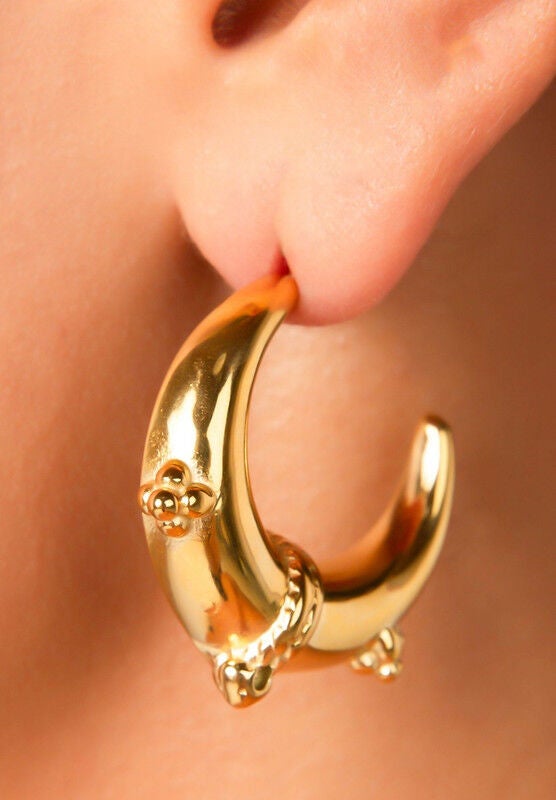 Noa Earrings, GOLD, alternate image number 1