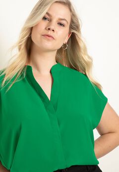 Notch Collar Blouse