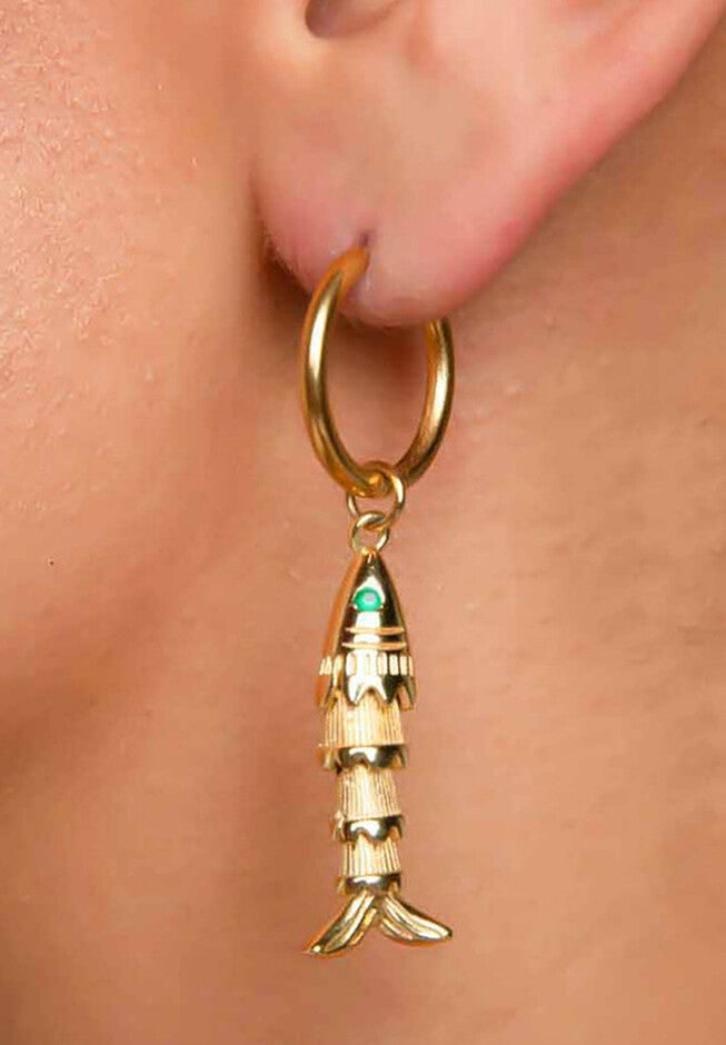 Flipper Earrings, GOLD, alternate image number 1