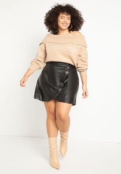 Faux Leather Mini Skirt