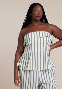 Sleeveless Linen Top With Foldover