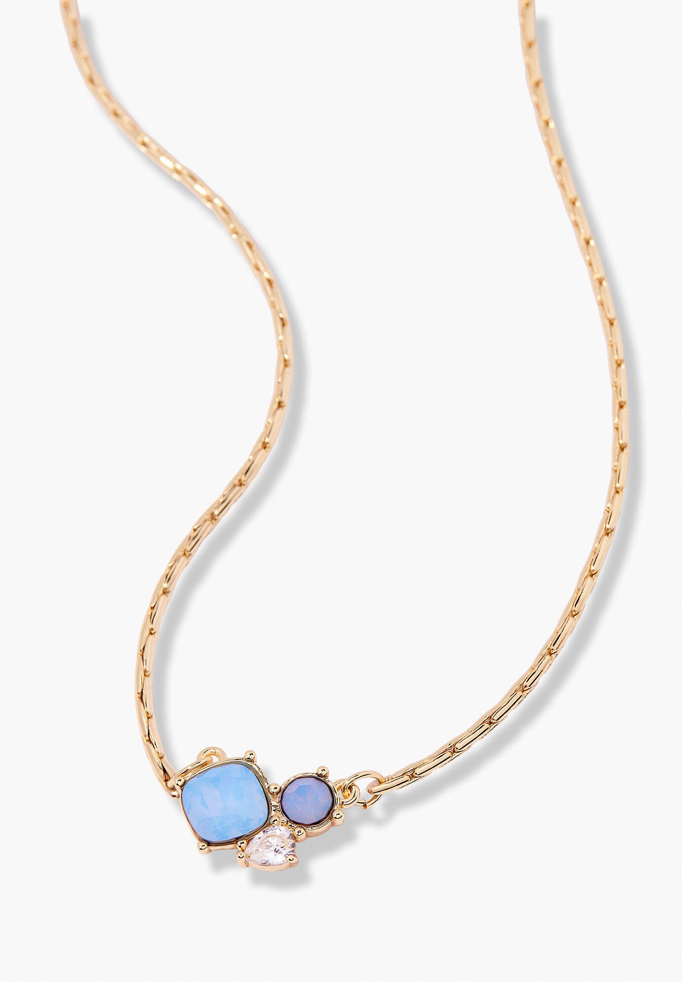 Victoria Opal Necklace, BLUE, on-hover image number 1