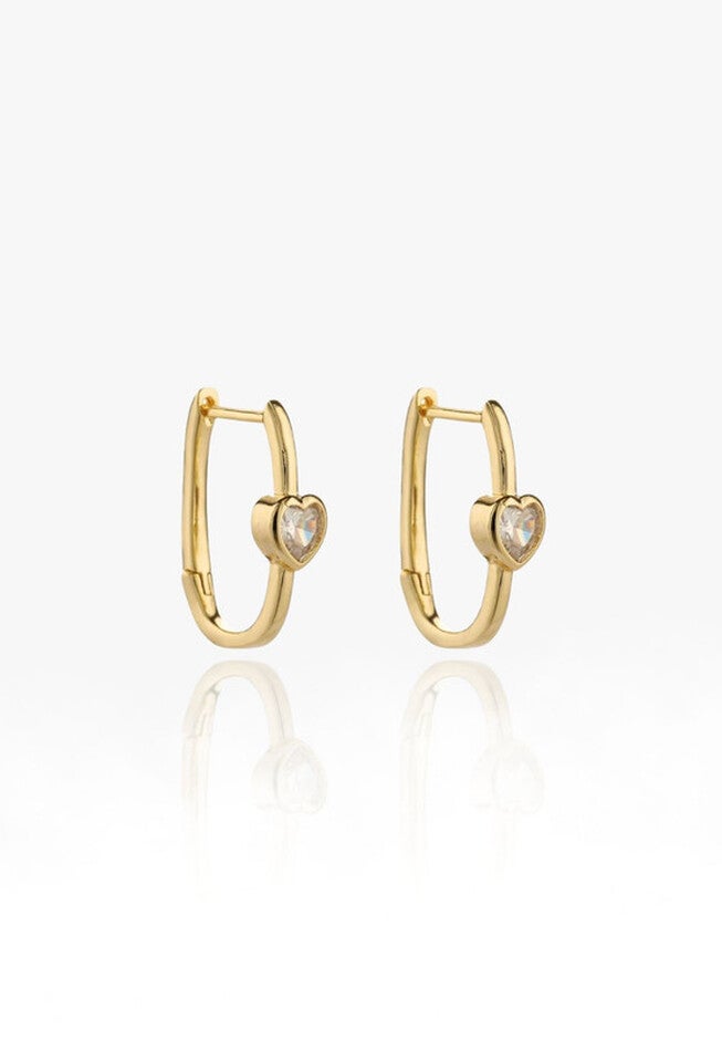 Heart U-Hoops, GOLD, hi-res image number 0