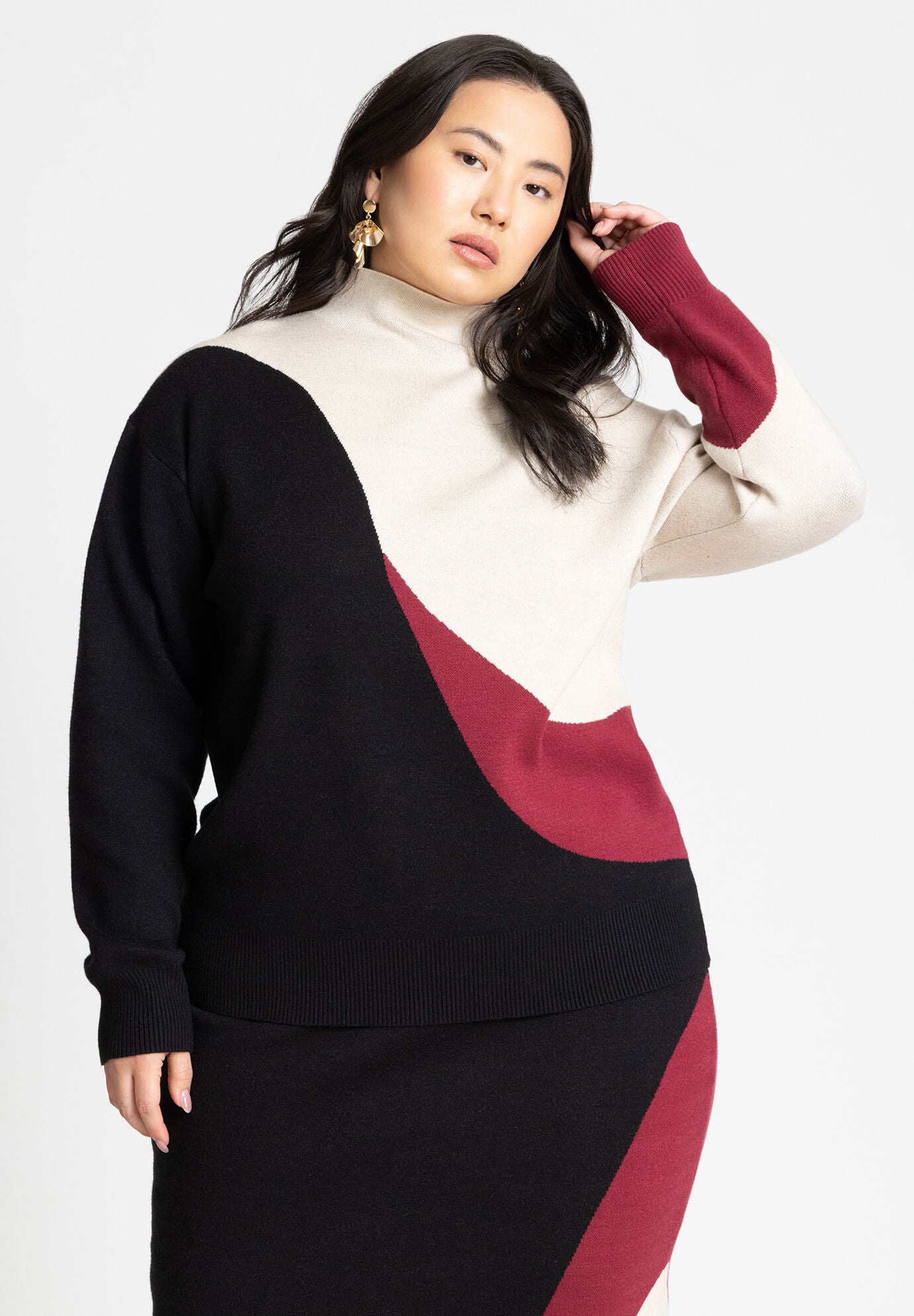 Plus size designer sweaters store
