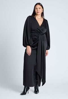 Plus Size Satin Dress