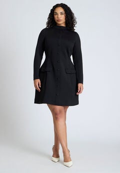 Mock Neck Mini Dress