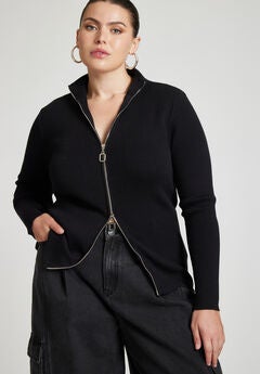 Two Way Zipper Sweater