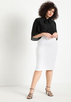 Plus Size High Waisted Skirt