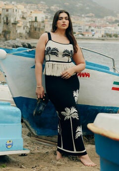 Intarsia Column Skirt
