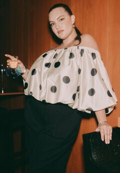 Plus Size Satin Blouse
