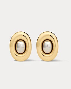 The Two Tone Chrome Orb Statement Studs