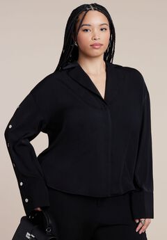Button Sleeve Top