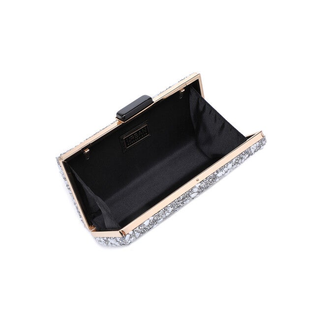 Eliza Rhinestone Evening Bag, SILVER, alternate image number 3