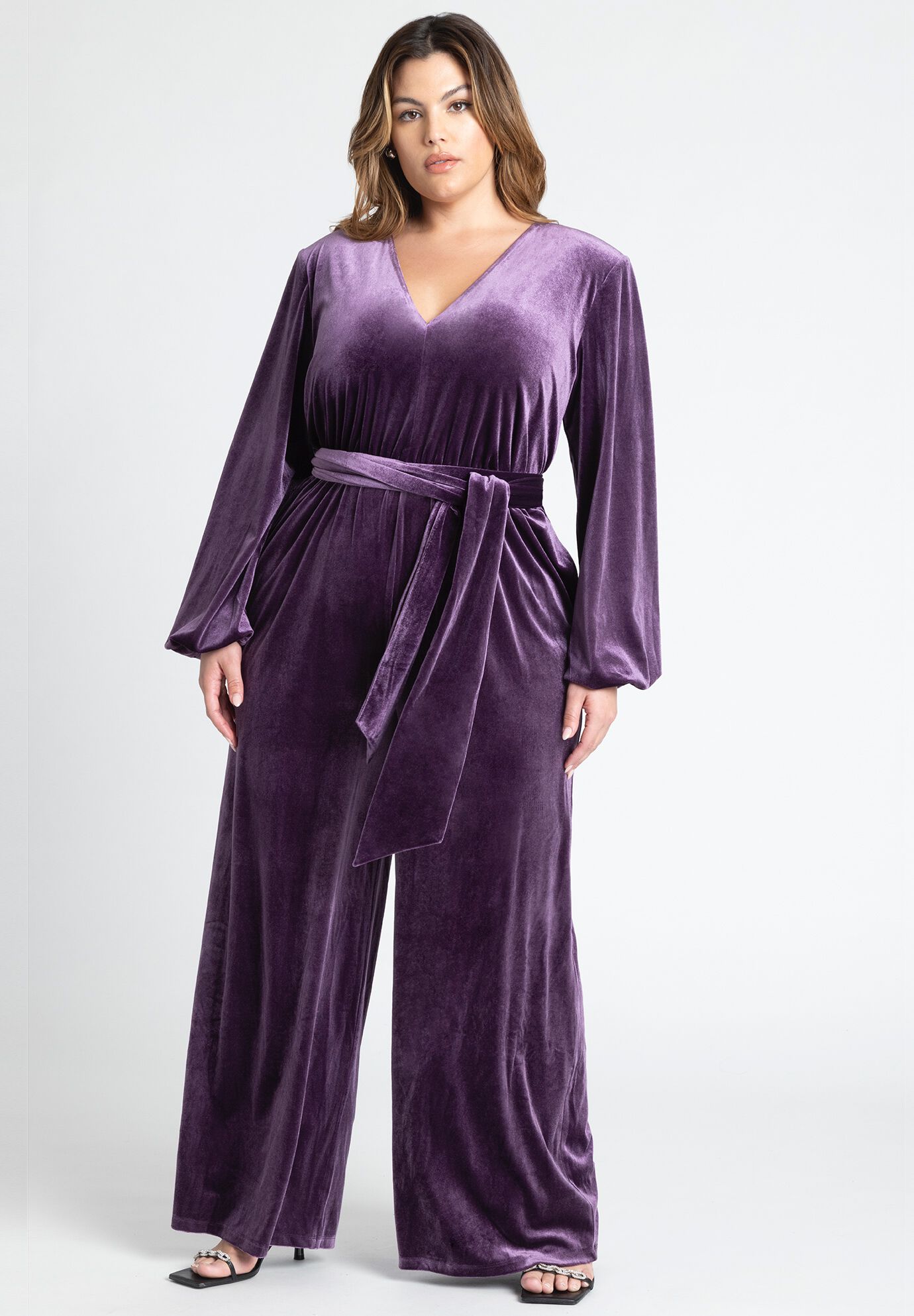 Velvet Wide Leg Jumpsuit﻿