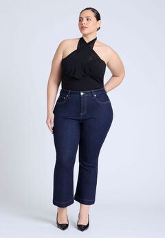 High Rise Crop Bootcut Jean