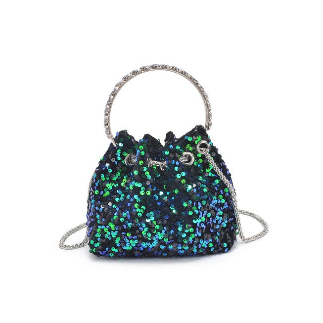 Starsha Sequin Bucket Evening Bag, PEACOCK, alternate image number 2