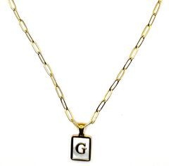 Pearlescent Initial Necklace