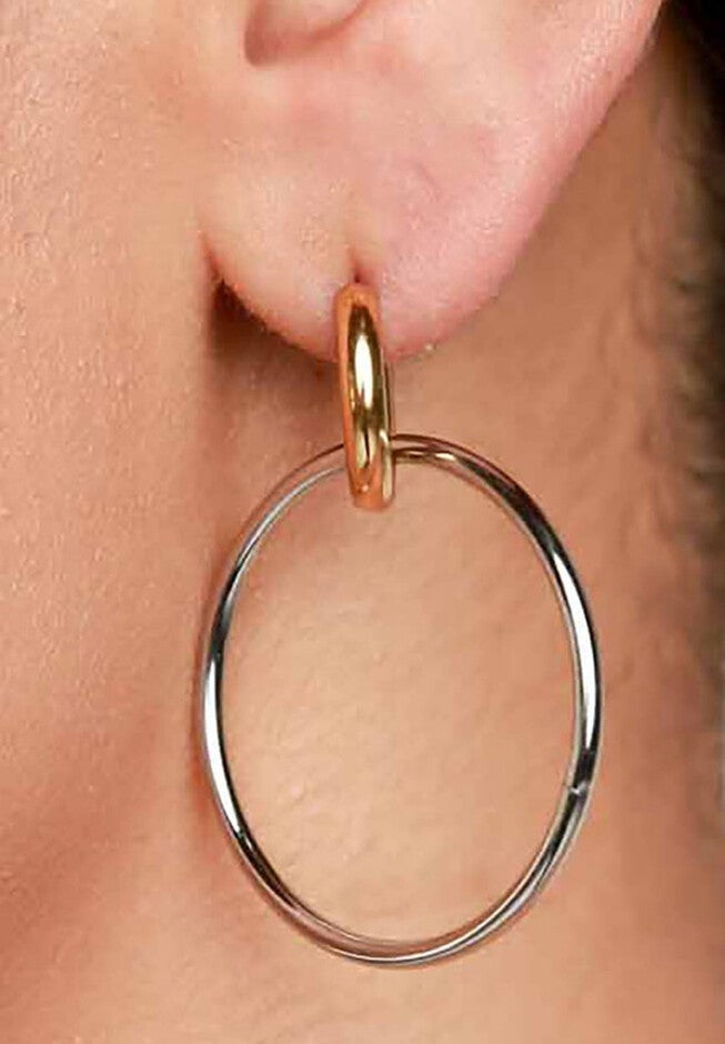 Astrid Earrings, GOLD AND SILVER, alternate image number 1