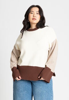 Plus Size Brown Sweater