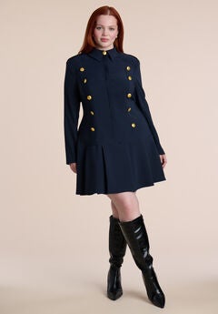 Military Detail Mini Dress