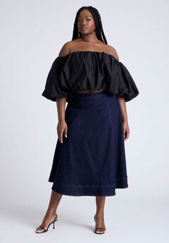 Denim A Line Skirt