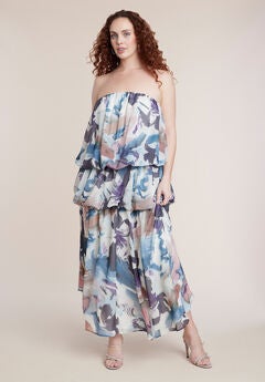 Strapless Bubble Maxi Dress