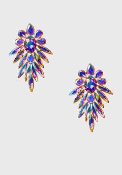 Crystal Spray Post Earrings