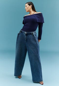 Slouchy Jean With Waistband Detail