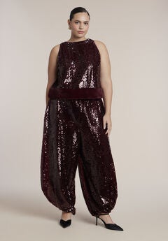 Sequin Balloon Trouser