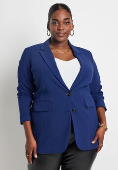 The 365 Semi Stretch Two Button Blazer