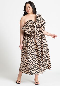 Bow Bodice Flare Dress
