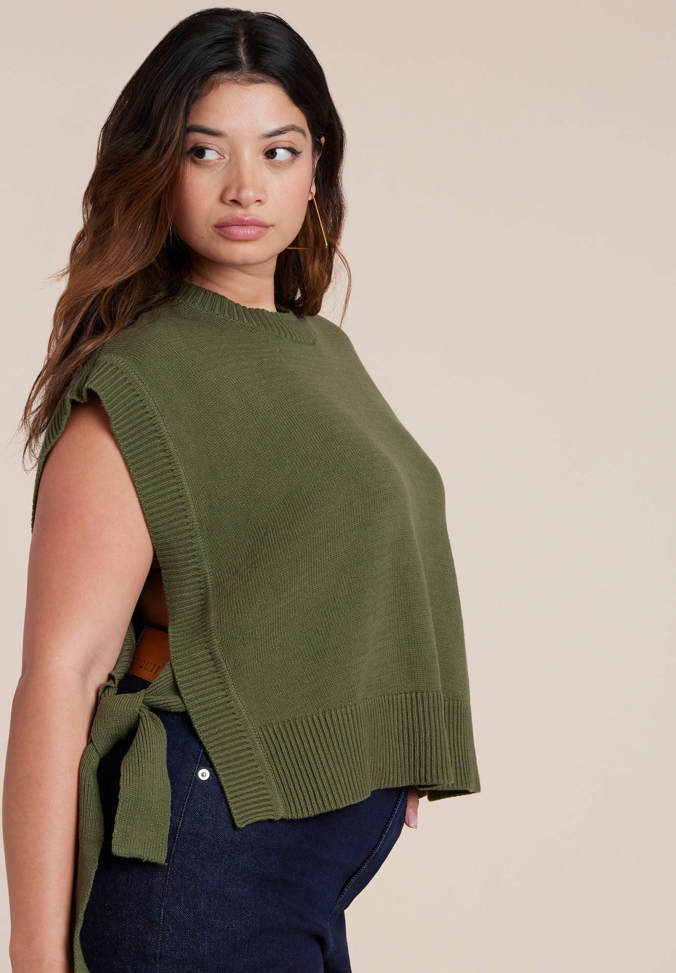 Overlay Sweater, DARK FOREST GREEN, on-hover image number 1