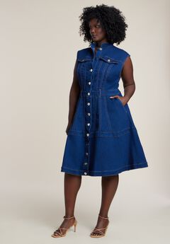 Fit & Flare Denim Dress