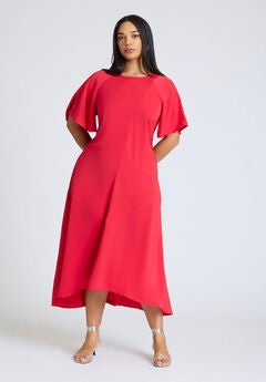 Seam Detail Relaxed Midi Dress