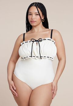 Ruched Bandeau One Piece