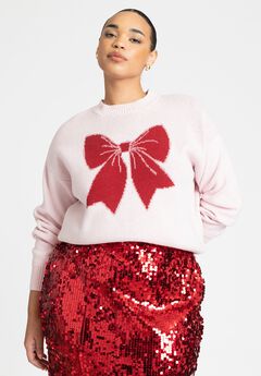 Bow Intarsia Sweater