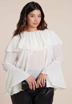 Ruffle Collar Top