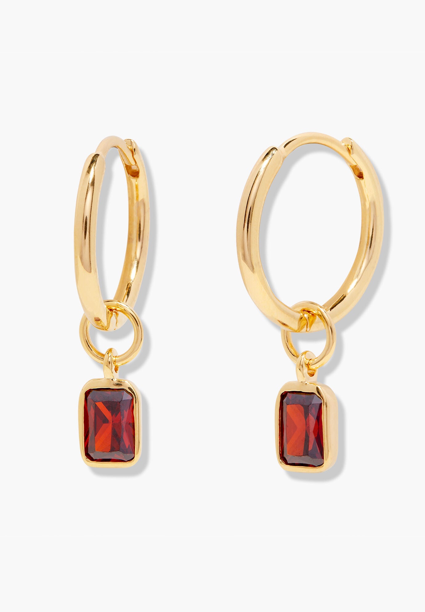 Mackenzie Gold Birthstone Hoops, JANUARY, hi-res image number 0
