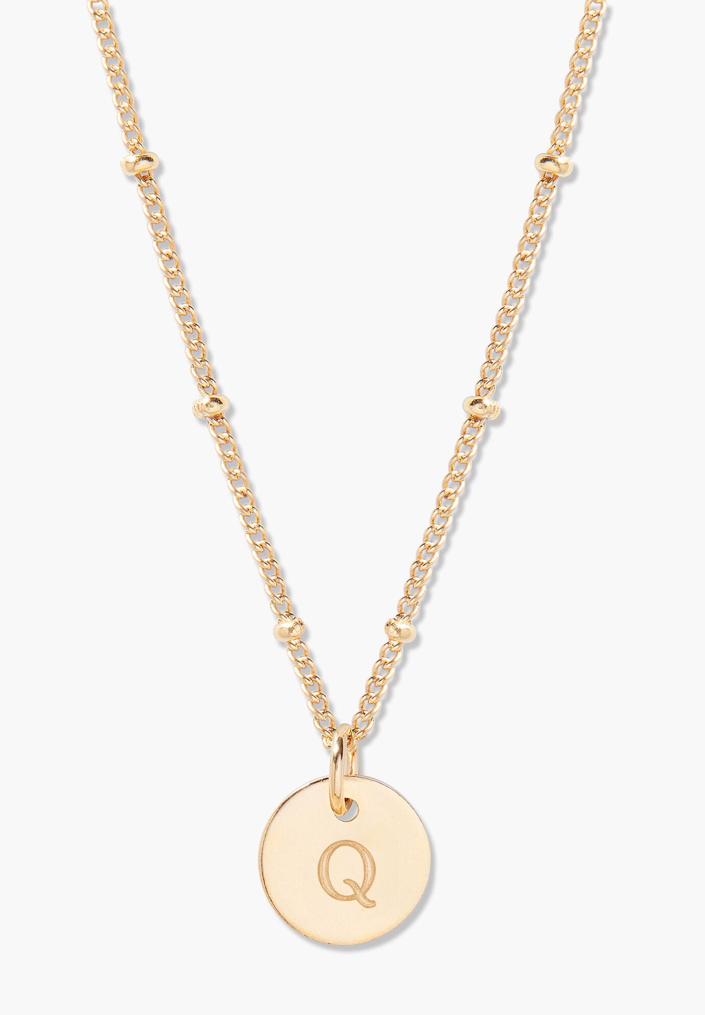 Madeline Gold Initial Pendant, Q, hi-res image number 0