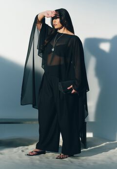 Sheer Dramatic Chiffon Cape