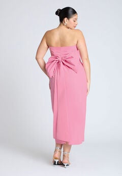 Pleated Bodice Bow Detail Dress