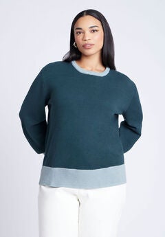 Contrast Rib Sweater